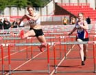 Ashleigh Wood wins the Senior Womens 100 metres hurdles, 2012 North Eastern Championships.